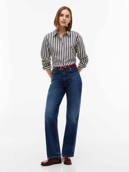 Tommy Hilfiger Stripe Shirt Dark Blue
