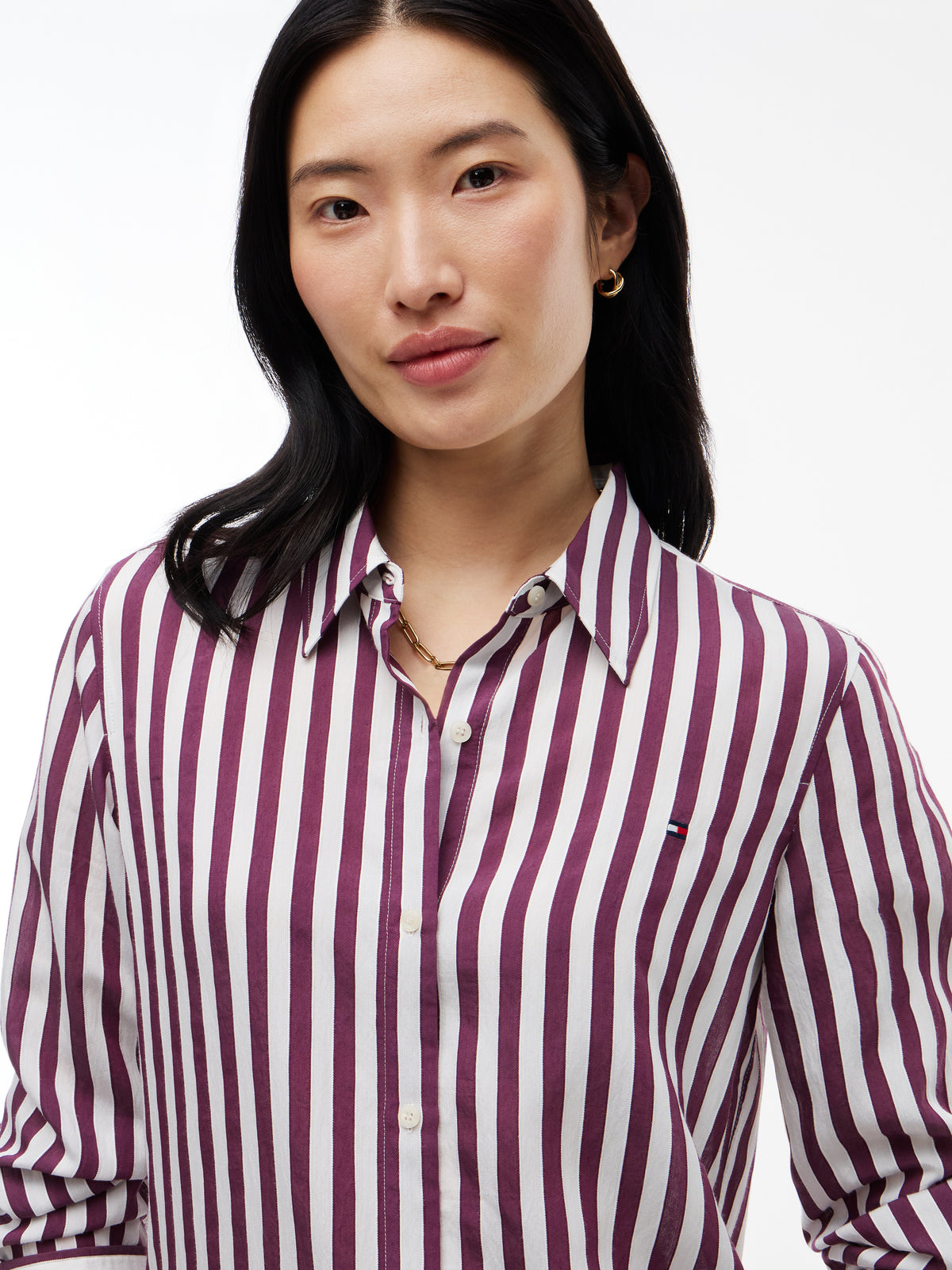 Tommy Hilfiger Stripe Shirt Burgundy