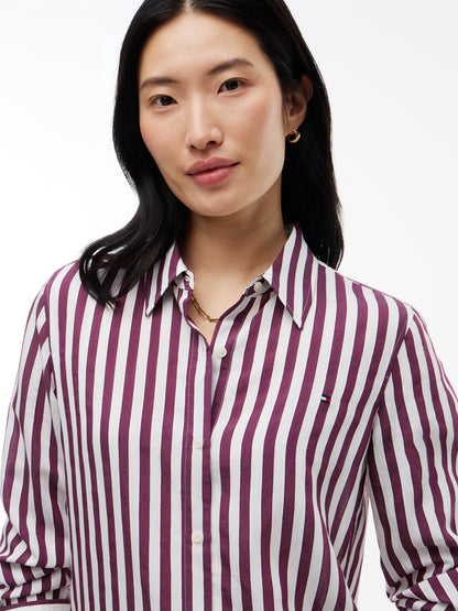 Tommy Hilfiger Stripe Shirt Burgundy