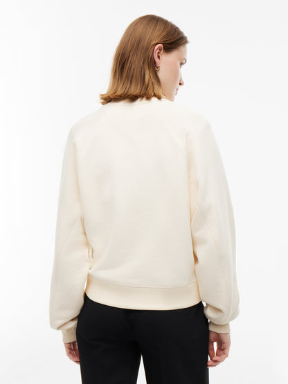 Tommy Hilfiger Logo Quarter Zip Cream