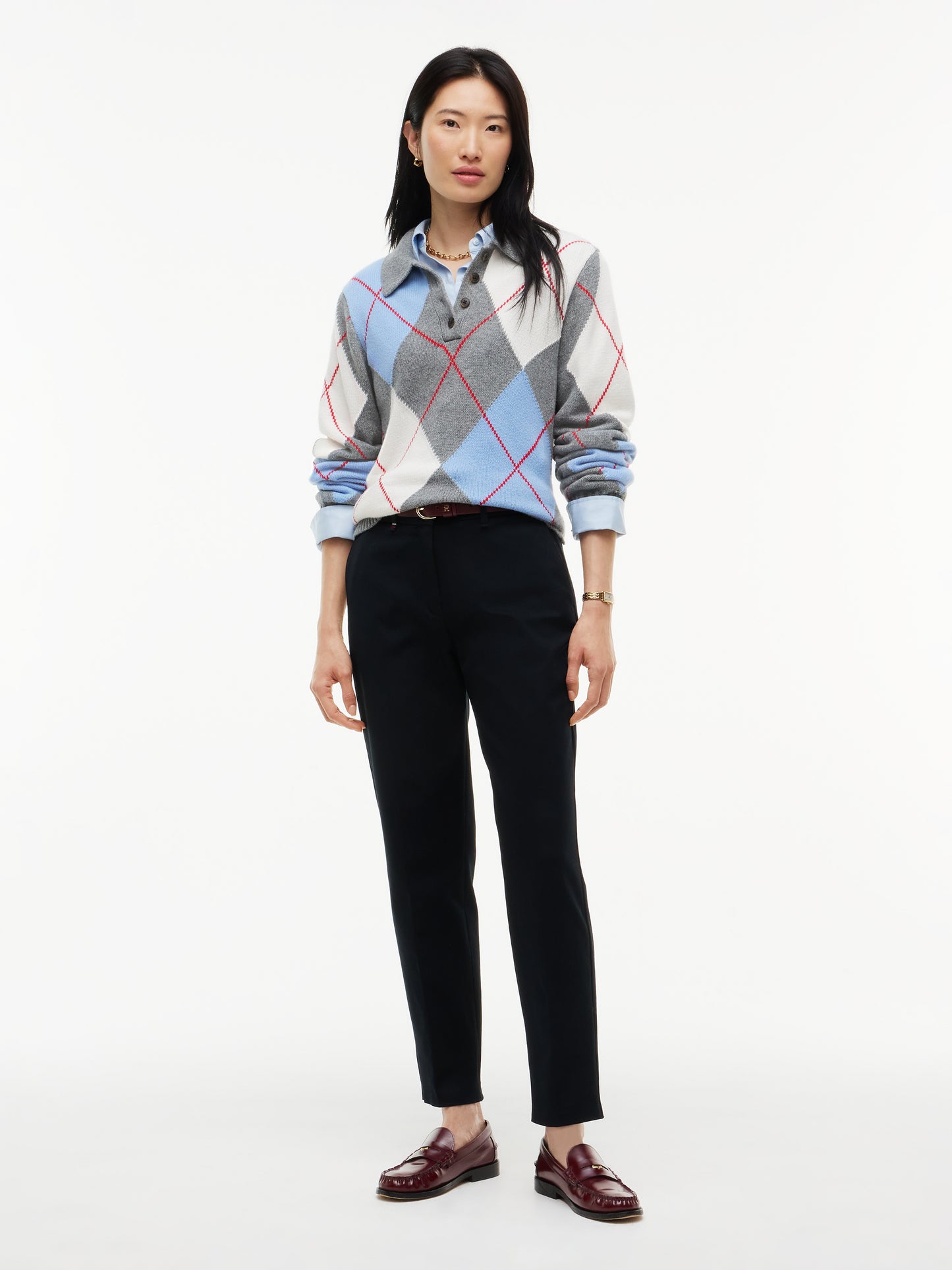 Tommy Hilfiger Gabardine Slim Straight Leg Black