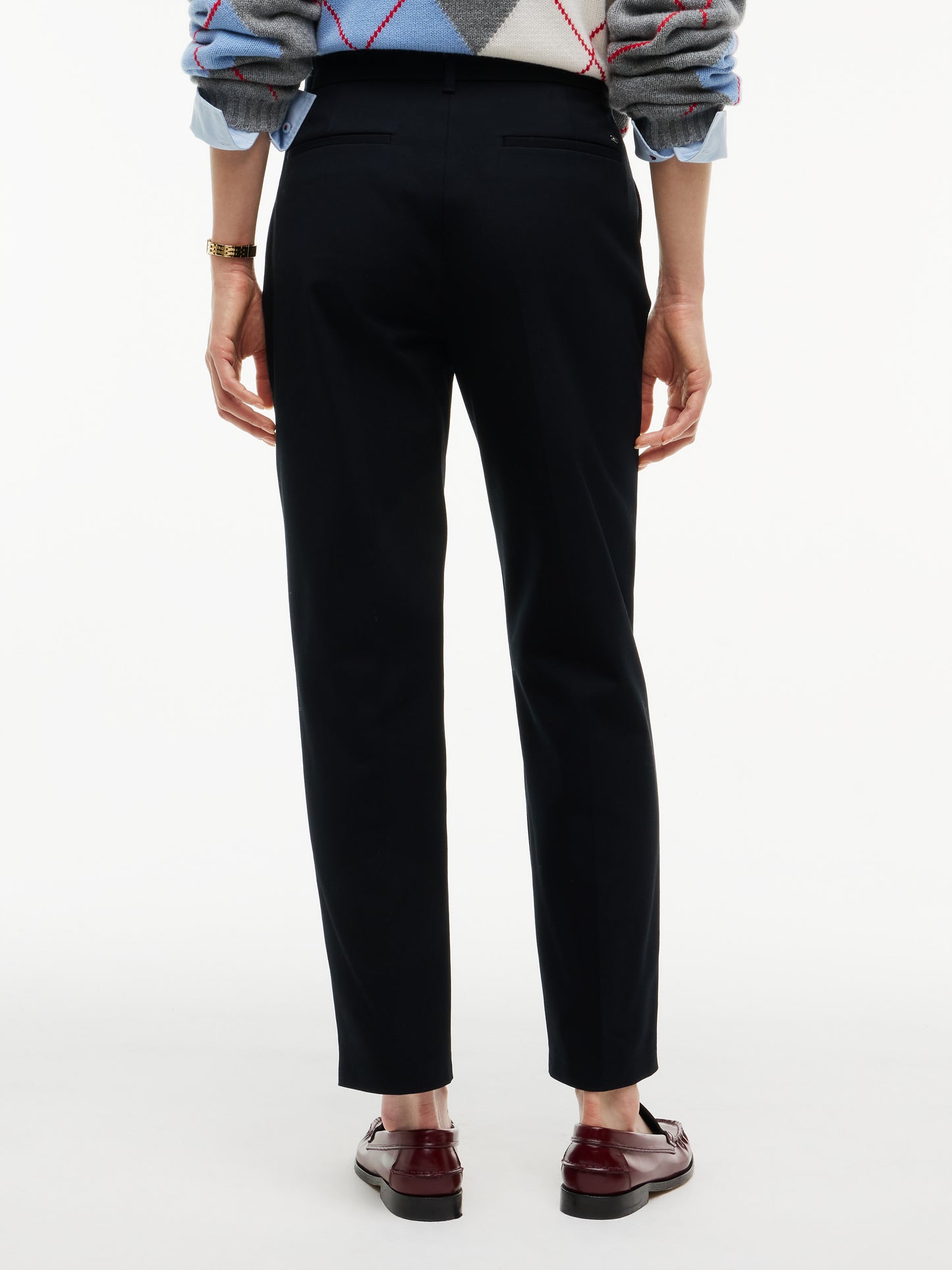 Tommy Hilfiger Gabardine Slim Straight Leg Black