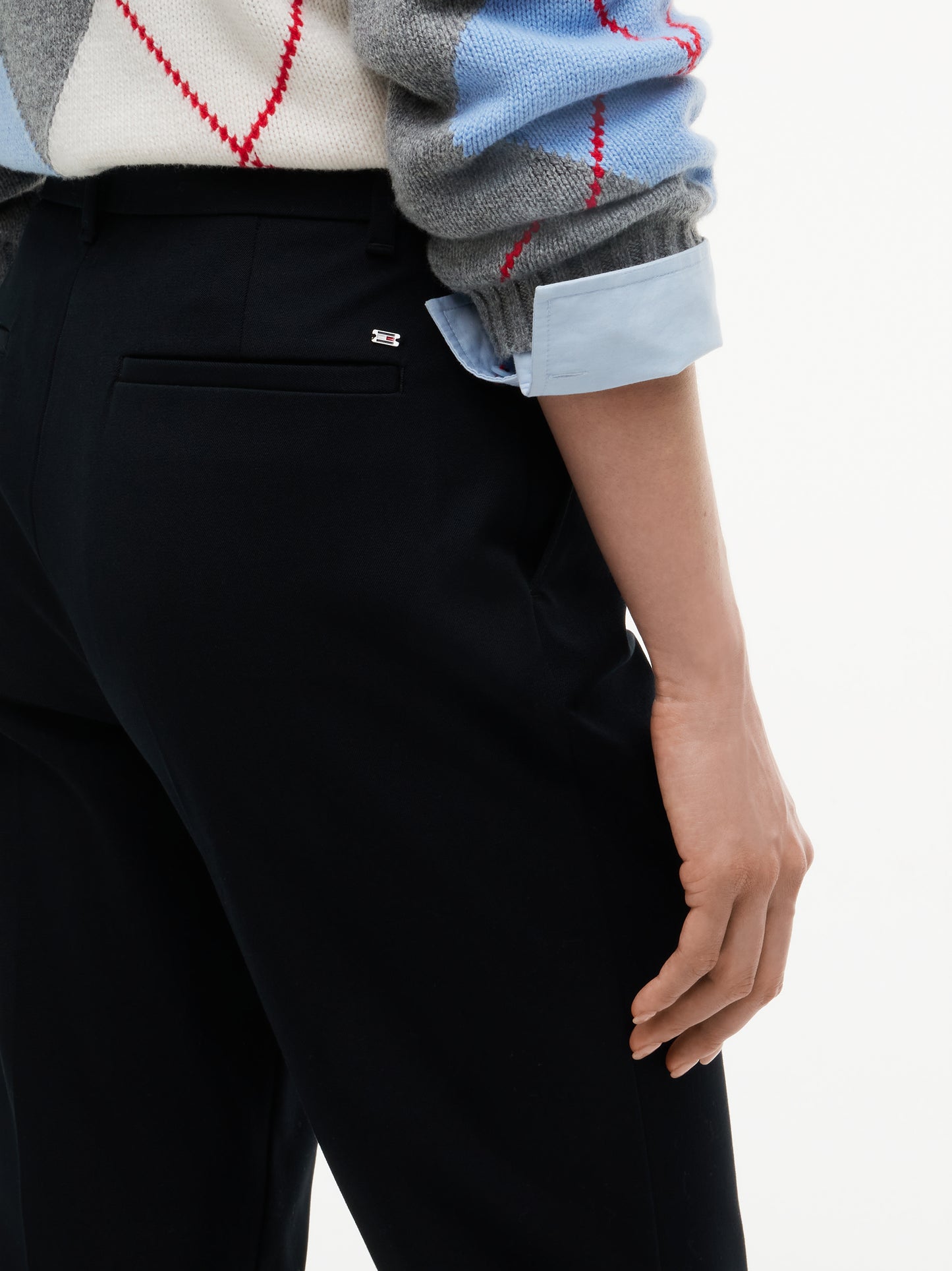 Tommy Hilfiger Gabardine Slim Straight Leg Black