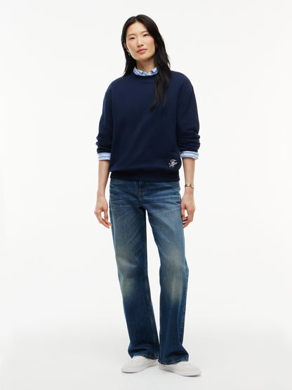 Tommy Hilfiger Script Crew Neck Sweatshirt Dark Blue