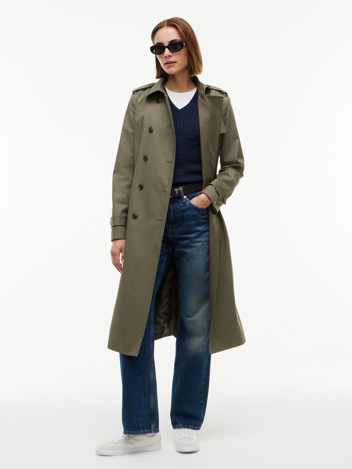 Tommy Hilfiger Cotton Monogram Trench Ghost Fern