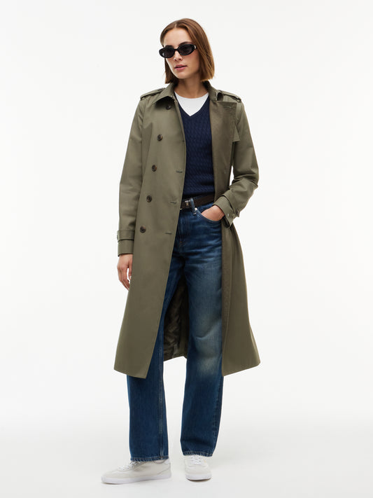 Tommy Hilfiger Cotton Monogram Trench Ghost Fern
