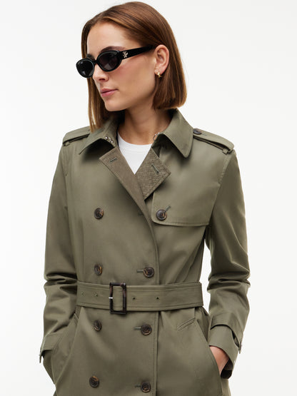 Tommy Hilfiger Cotton Monogram Trench Ghost Fern