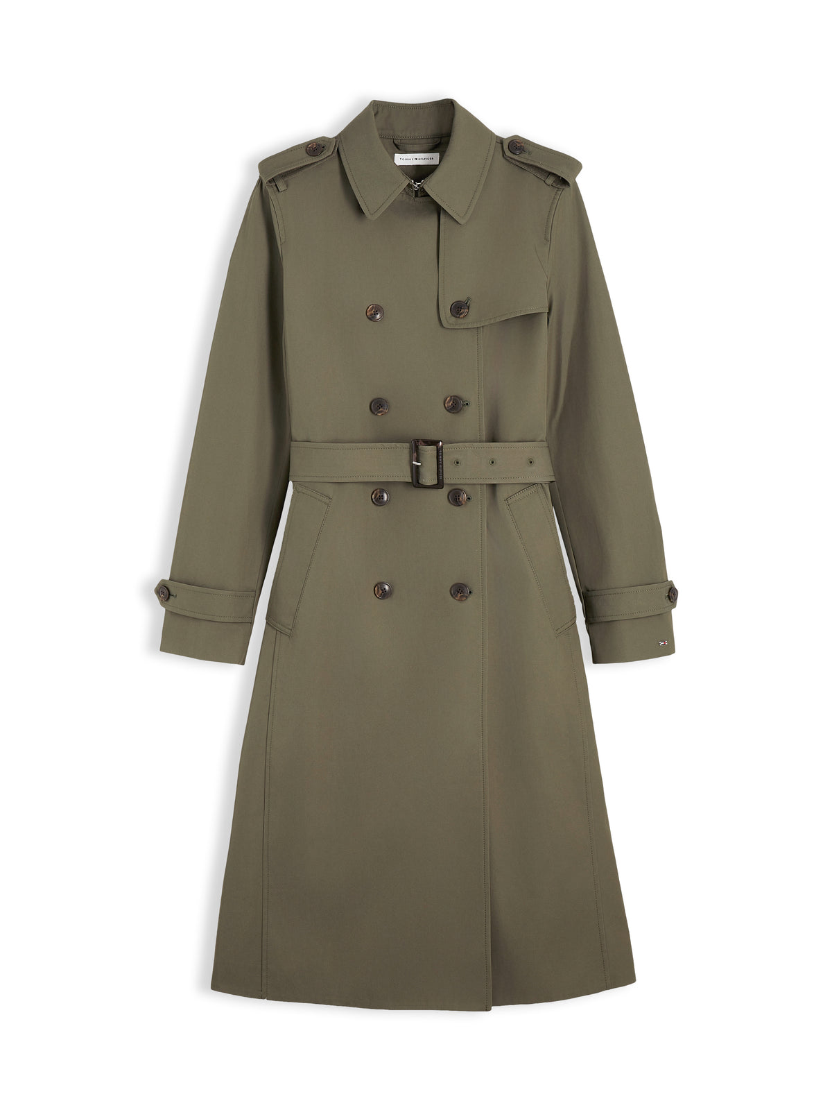 Tommy Hilfiger Cotton Monogram Trench Ghost Fern