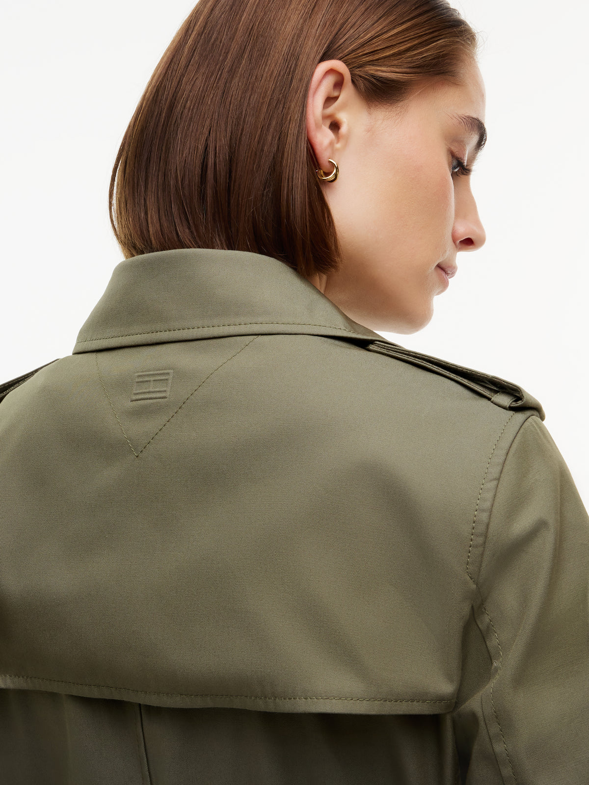 Tommy Hilfiger Cotton Monogram Trench Ghost Fern