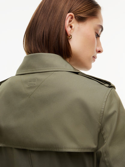 Tommy Hilfiger Cotton Monogram Trench Ghost Fern