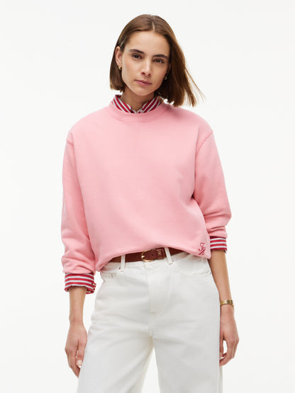 Tommy Hilfiger Script Crew Neck Sweatshirt Carnation Pink