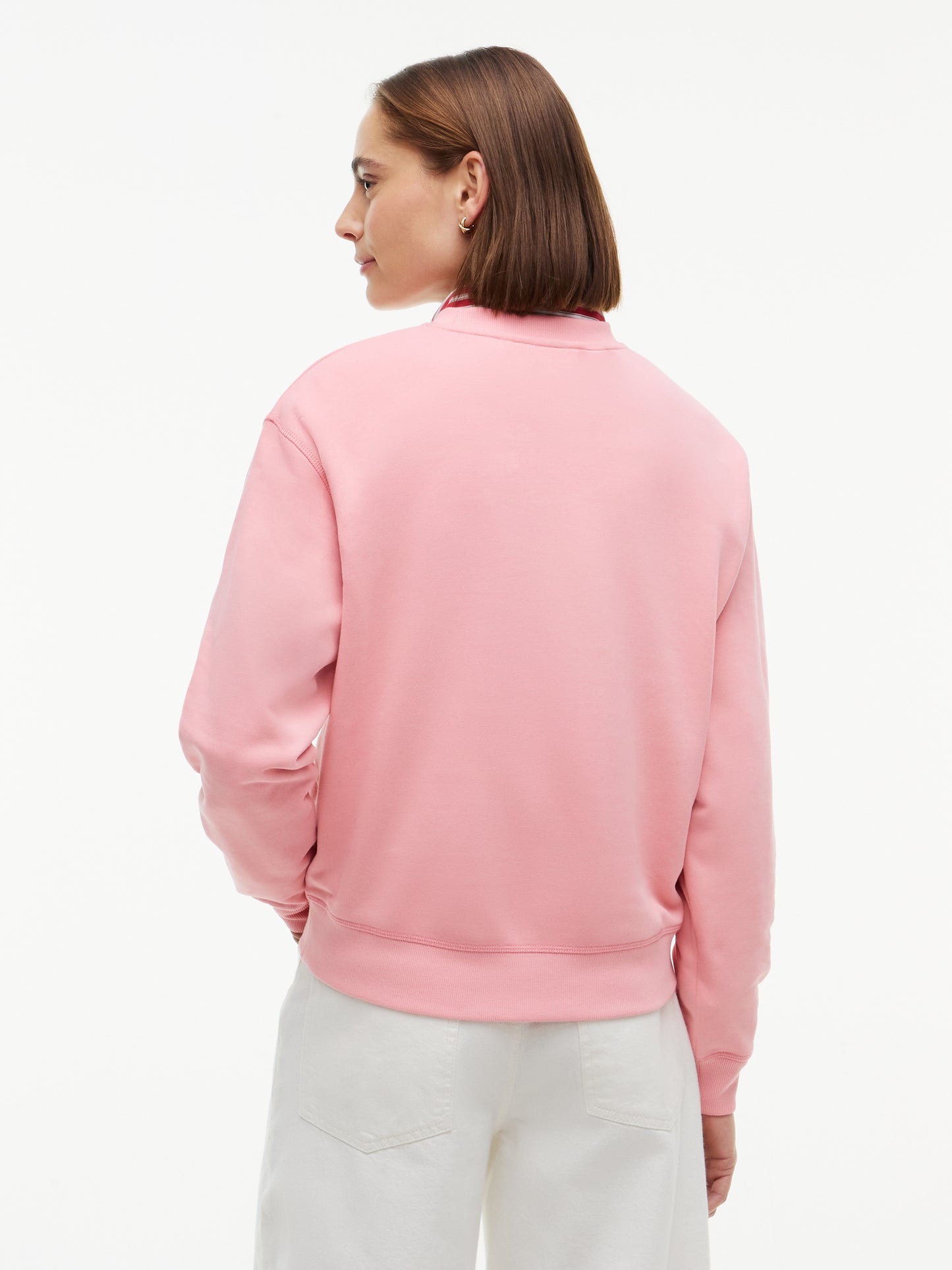 Tommy Hilfiger Script Crew Neck Sweatshirt Carnation Pink