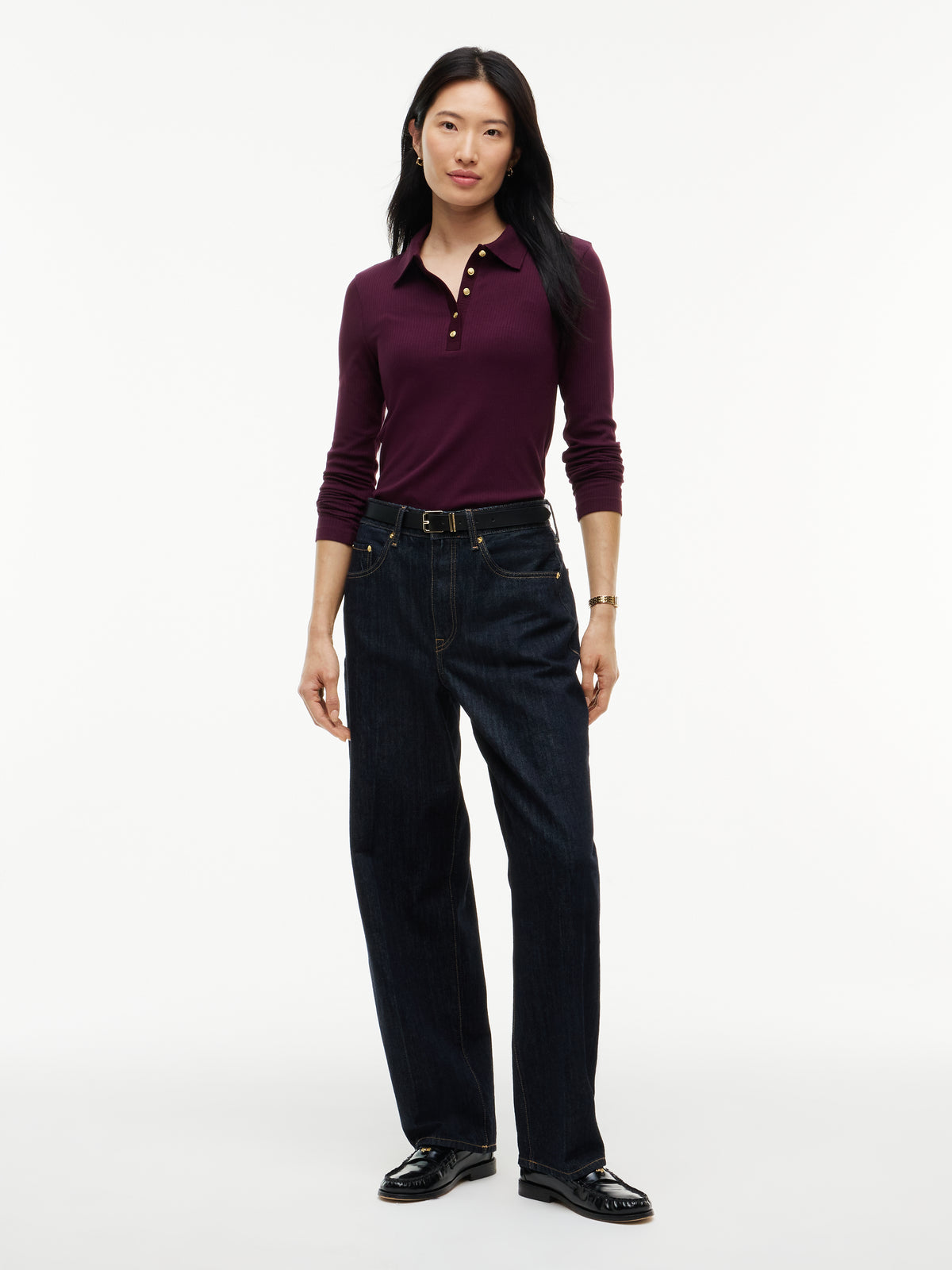 Tommy Hilfiger Slim Rib Polo Deep Burgundy