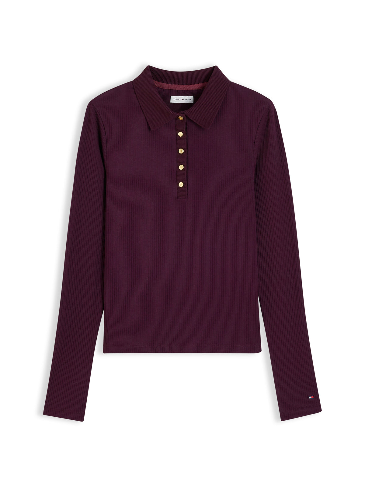 Tommy Hilfiger Slim Rib Polo Deep Burgundy