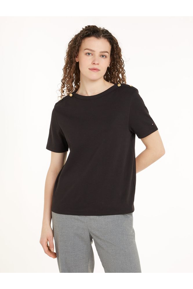 AW24 TH Button Stripe T-Shirt