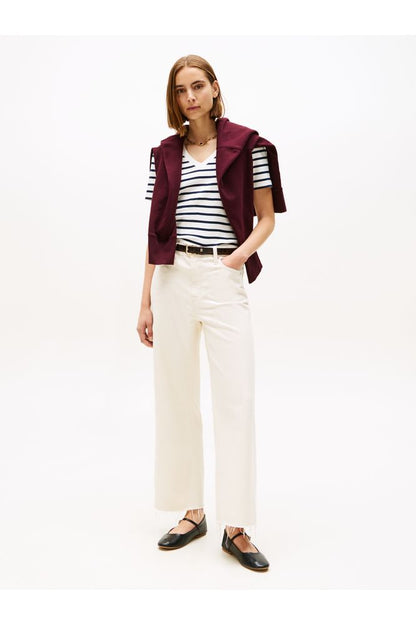 Tommy Hilfiger Cody V-Neck Tee Ecru/Navy