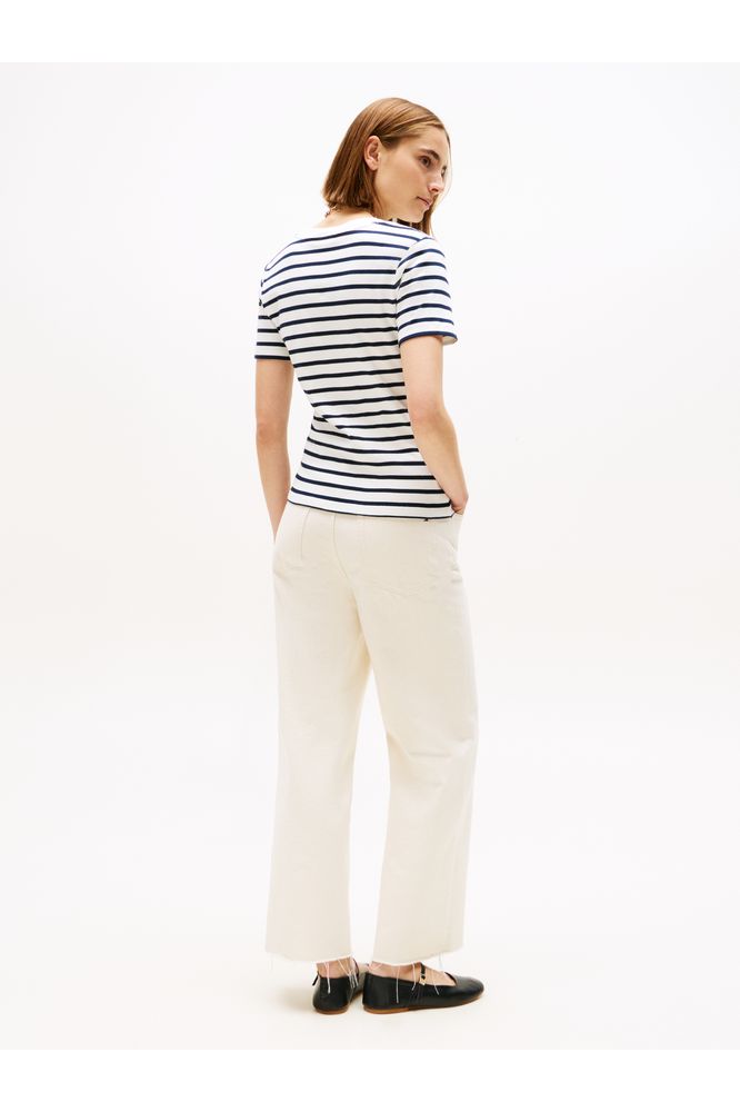 Tommy Hilfiger Cody V-Neck Tee Ecru/Navy