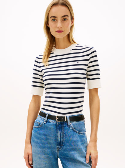 Tommy Hilfiger Short Sleeve Fine Knit Stripe