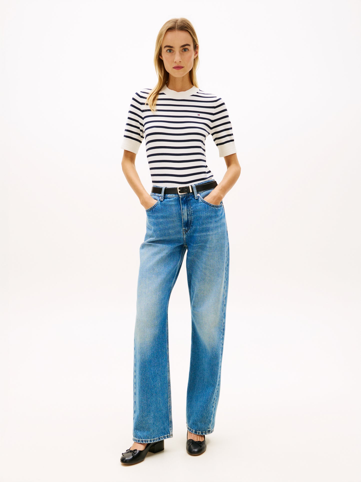 Tommy Hilfiger Short Sleeve Fine Knit Stripe