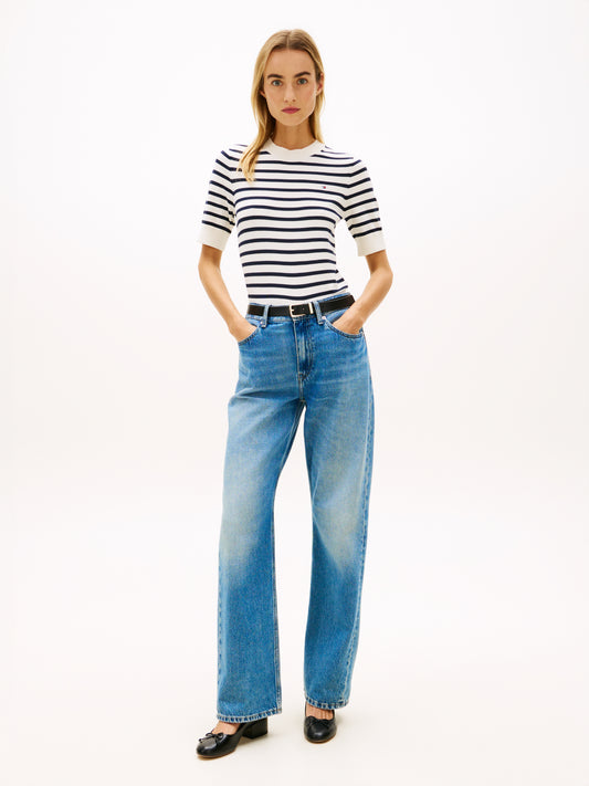 Tommy Hilfiger Short Sleeve Fine Knit Stripe