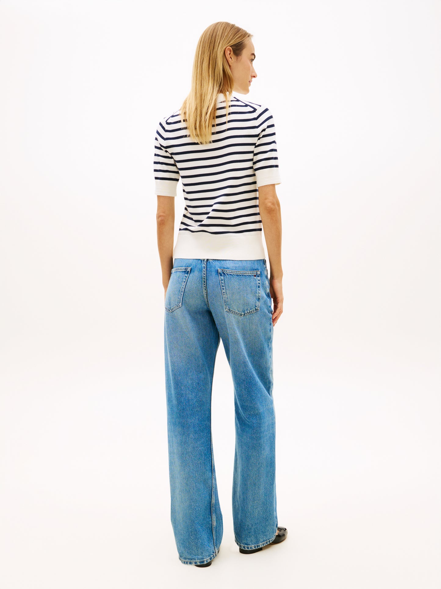 Tommy Hilfiger Short Sleeve Fine Knit Stripe