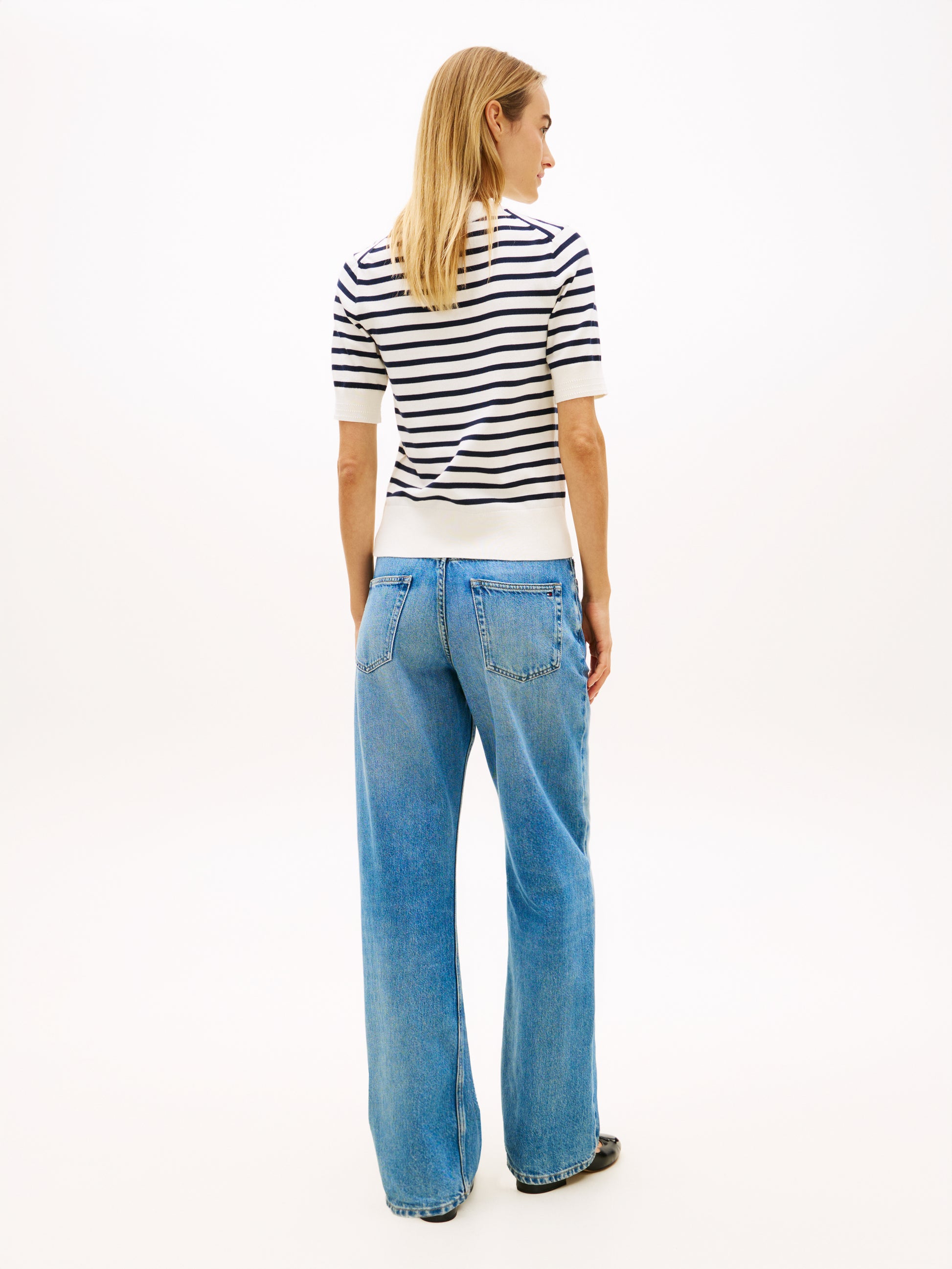 Tommy Hilfiger Short Sleeve Fine Knit Stripe