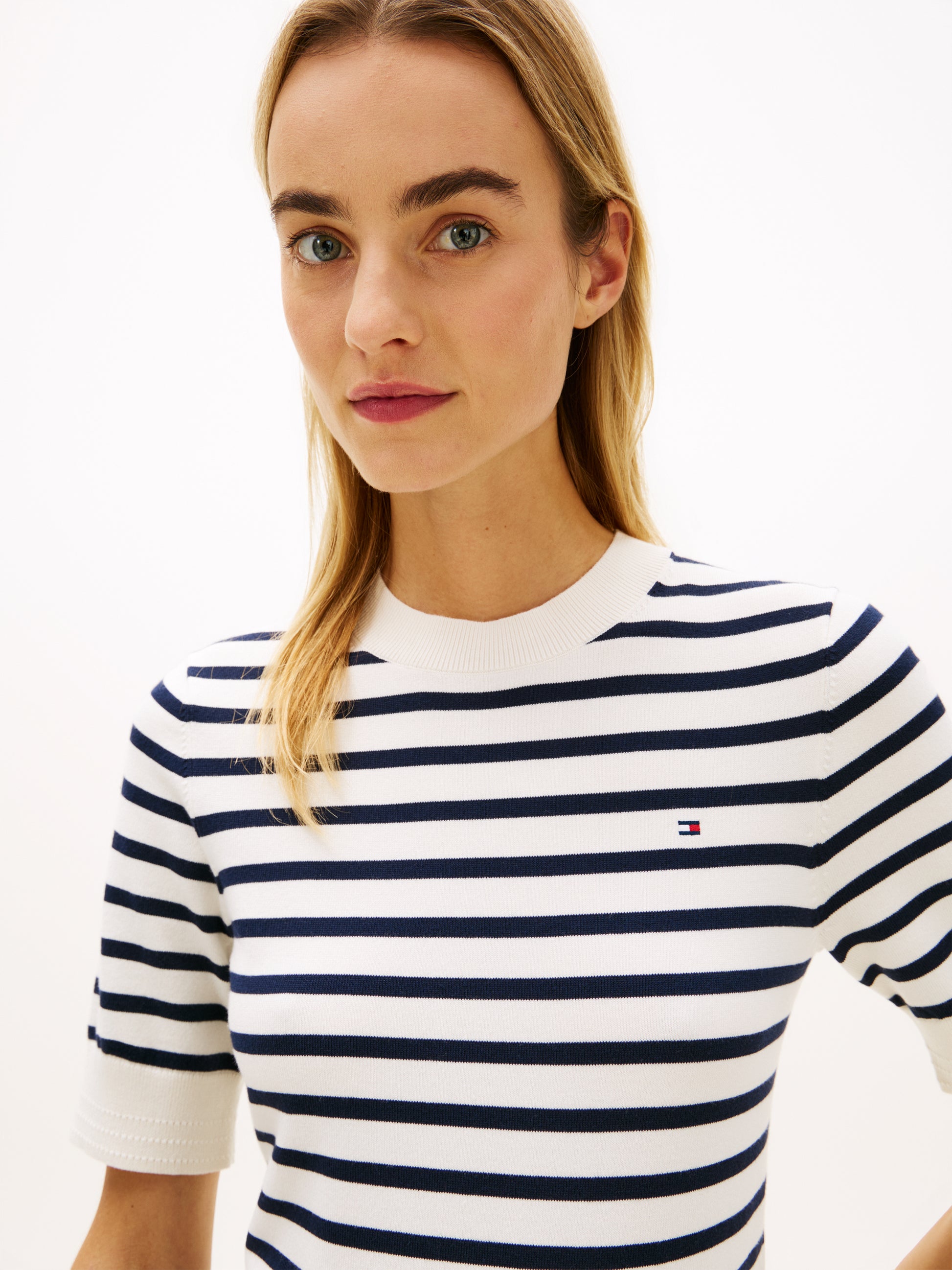 Tommy Hilfiger Short Sleeve Fine Knit Stripe