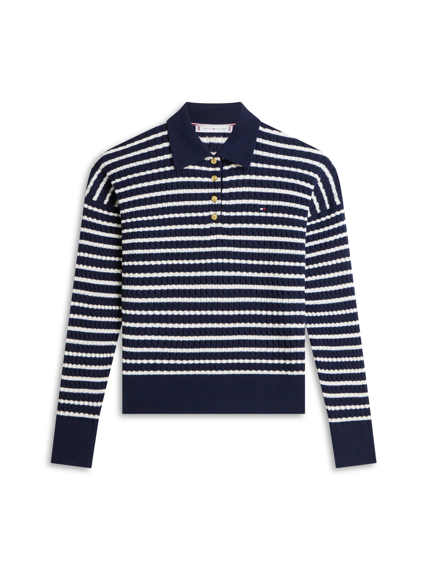 Tommy Hilfiger Cable Polo Navy