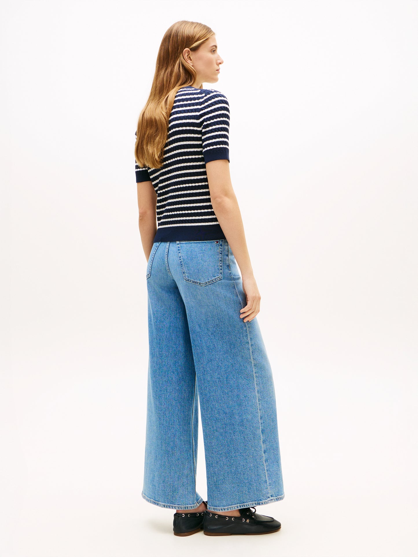 Tommy Hilfiger Henley Fine Cable Top Navy