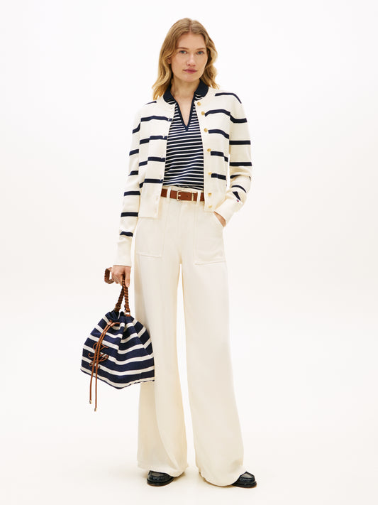 Tommy Hilfiger C-Neck Stripe Cardigan Calico/Navy
