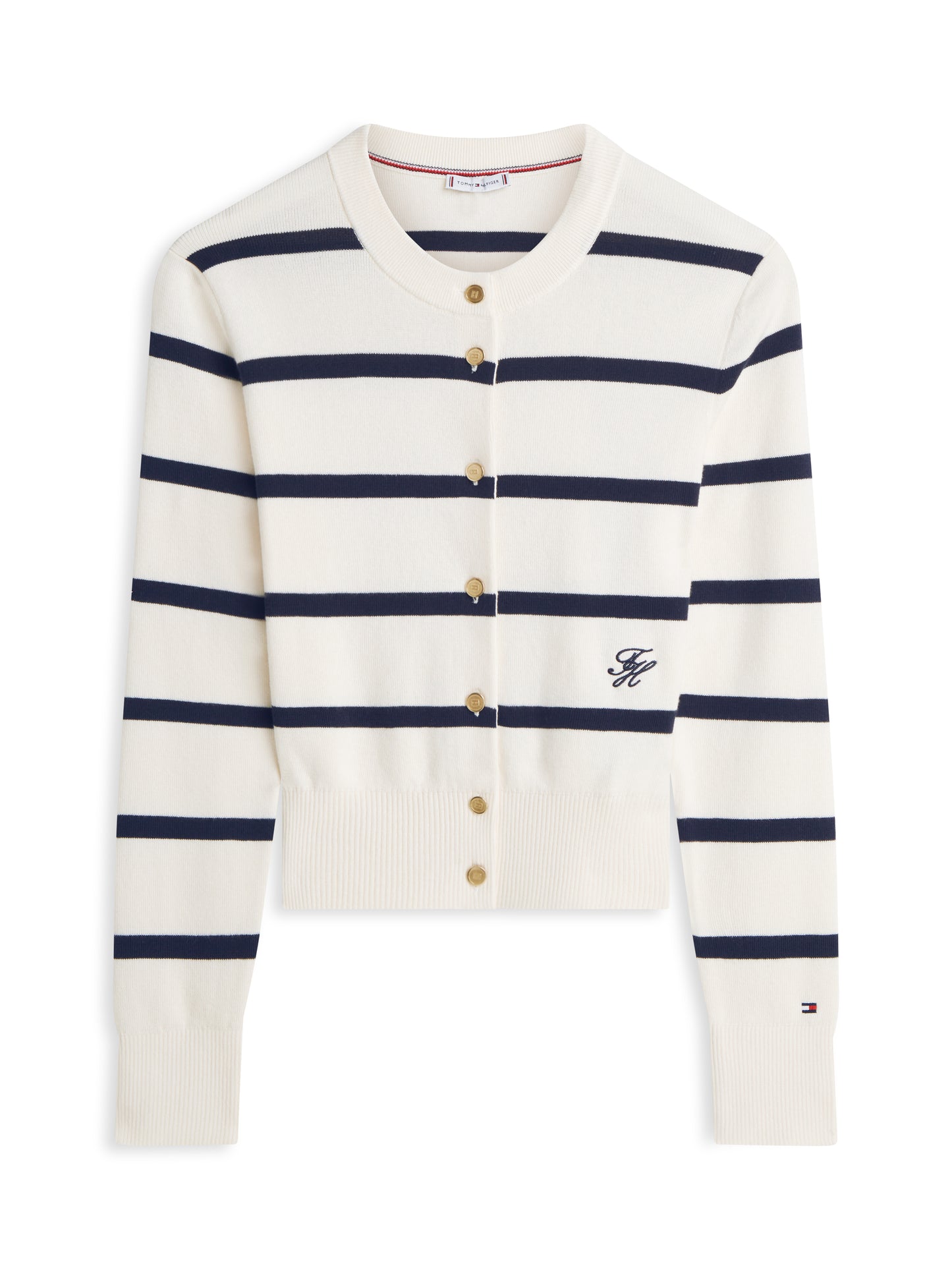 Tommy Hilfiger C-Neck Stripe Cardigan Calico/Navy