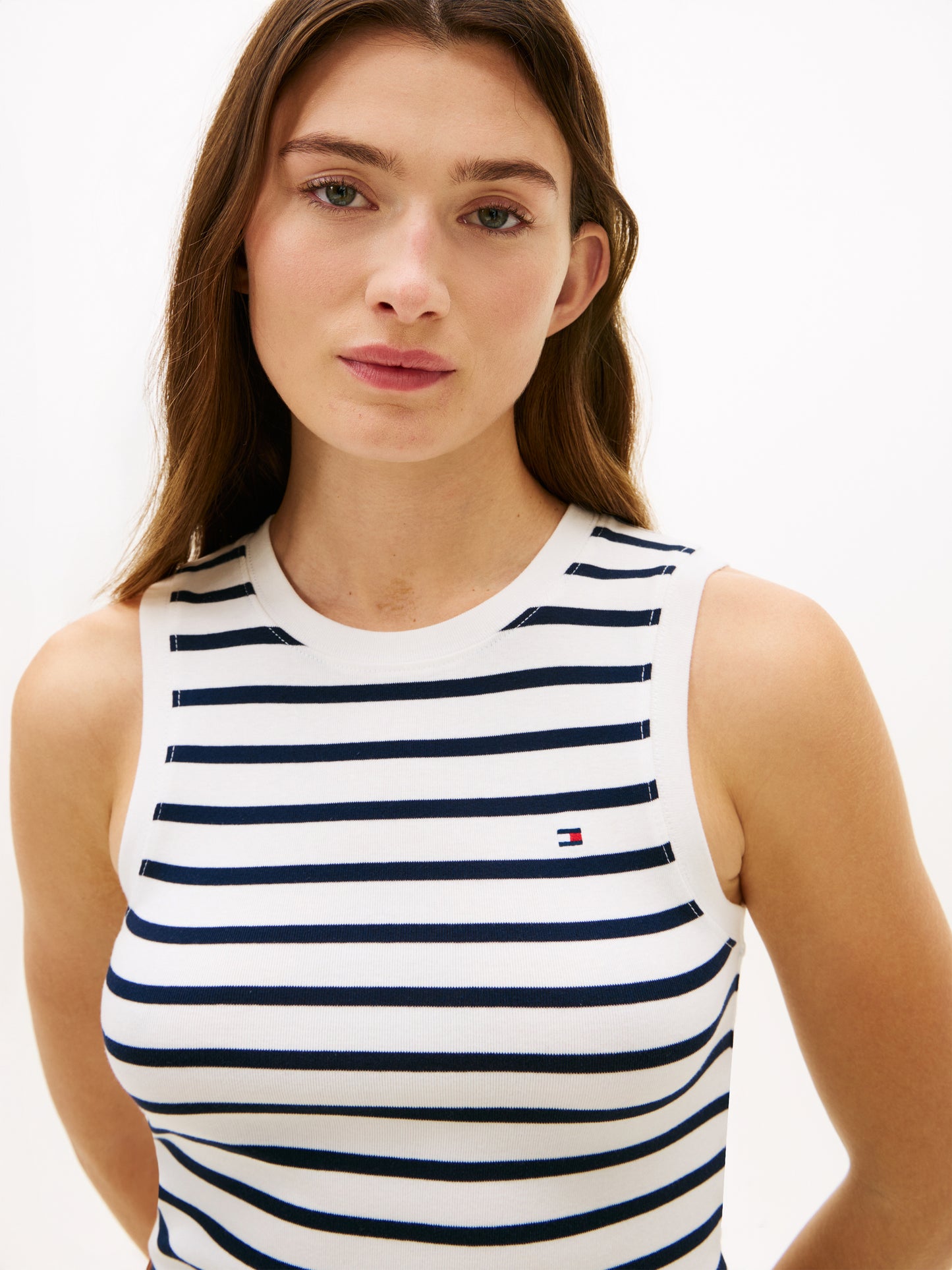 Tommy Hilfiger Slim Cody Tank Breton Stripe Ecru/Navy