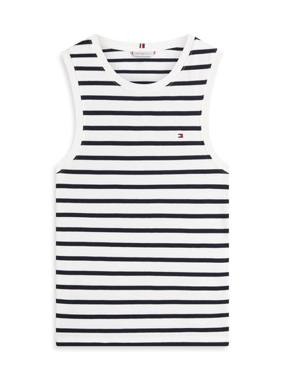 Tommy Hilfiger Slim Cody Tank Breton Stripe Ecru/Navy