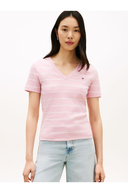 Tommy Hilfiger Cody V-Neck Tee Pink