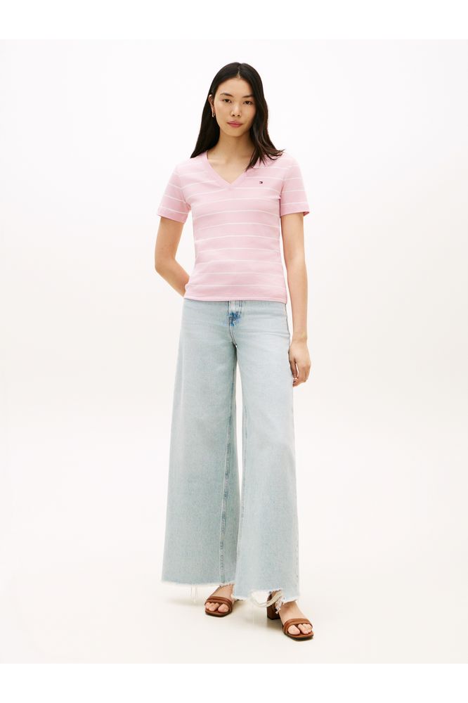 Tommy Hilfiger Cody V-Neck Tee Pink