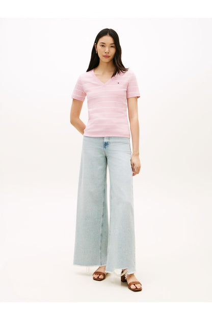 Tommy Hilfiger Cody V-Neck Tee Pink