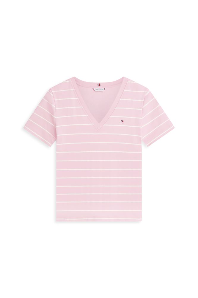 Tommy Hilfiger Cody V-Neck Tee Pink