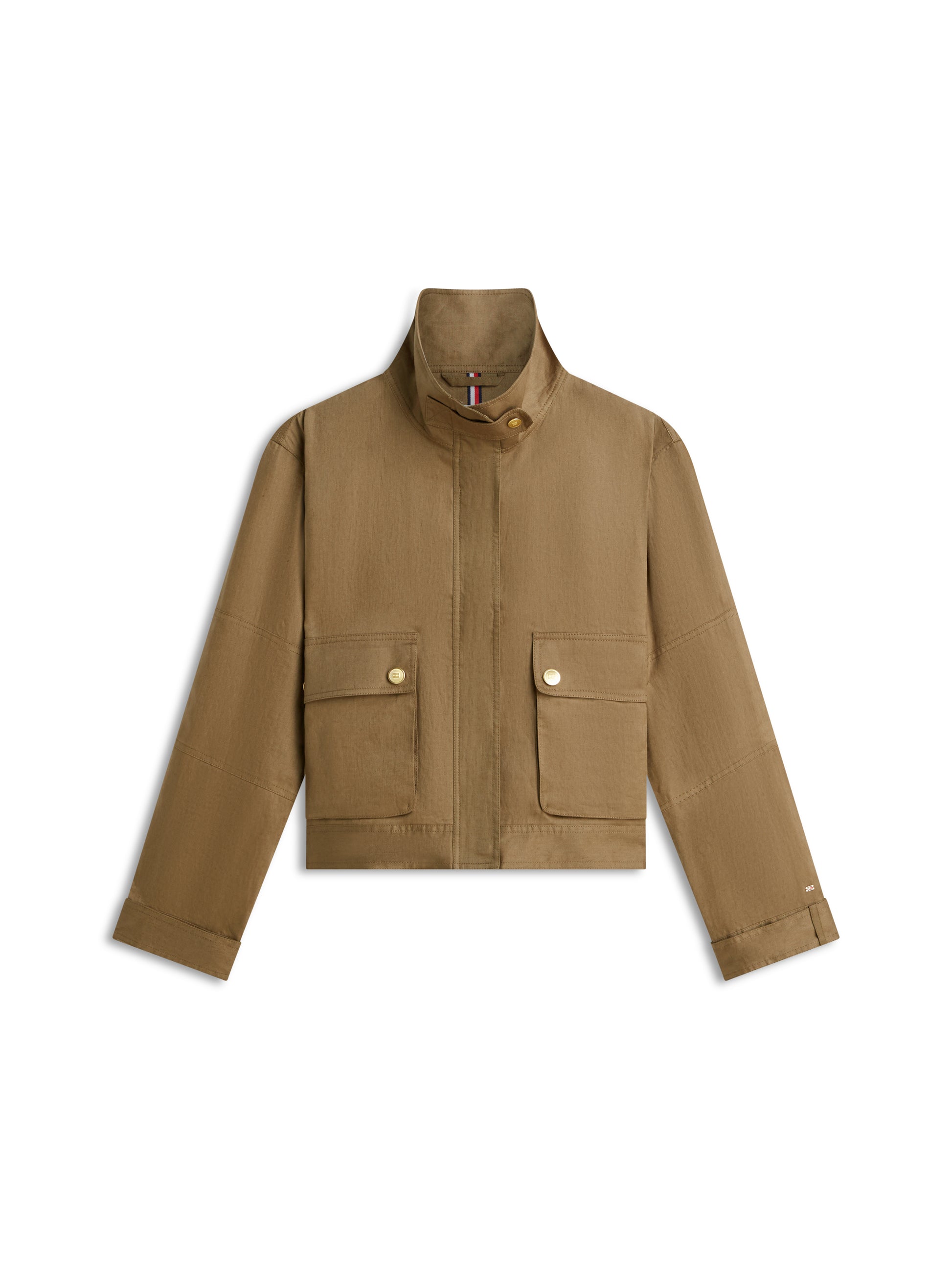 Tommy Hilfiger Linen Utility Jacket Olive