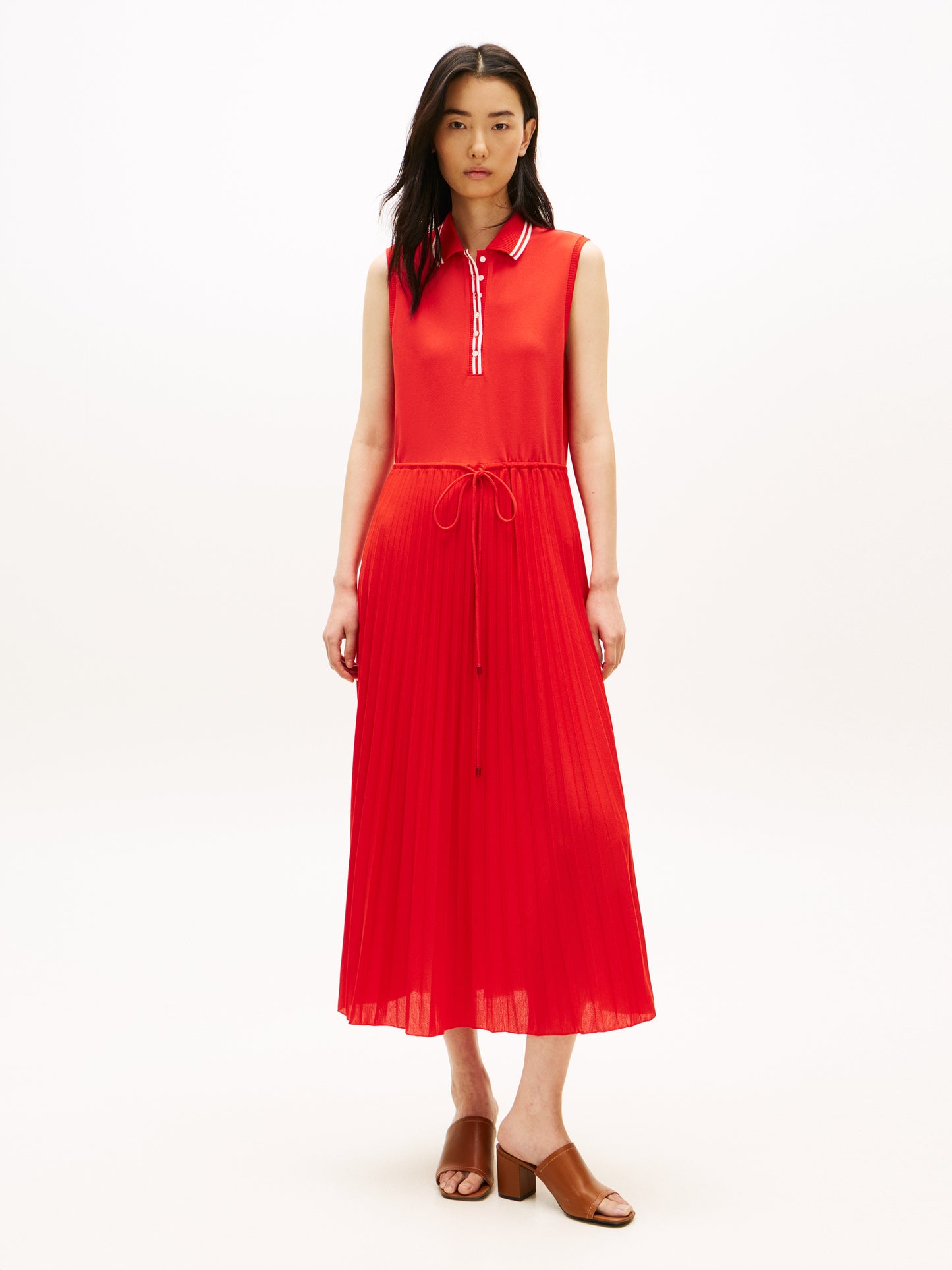 Tommy Hilfiger Pleated Polo Dress - Fireworks