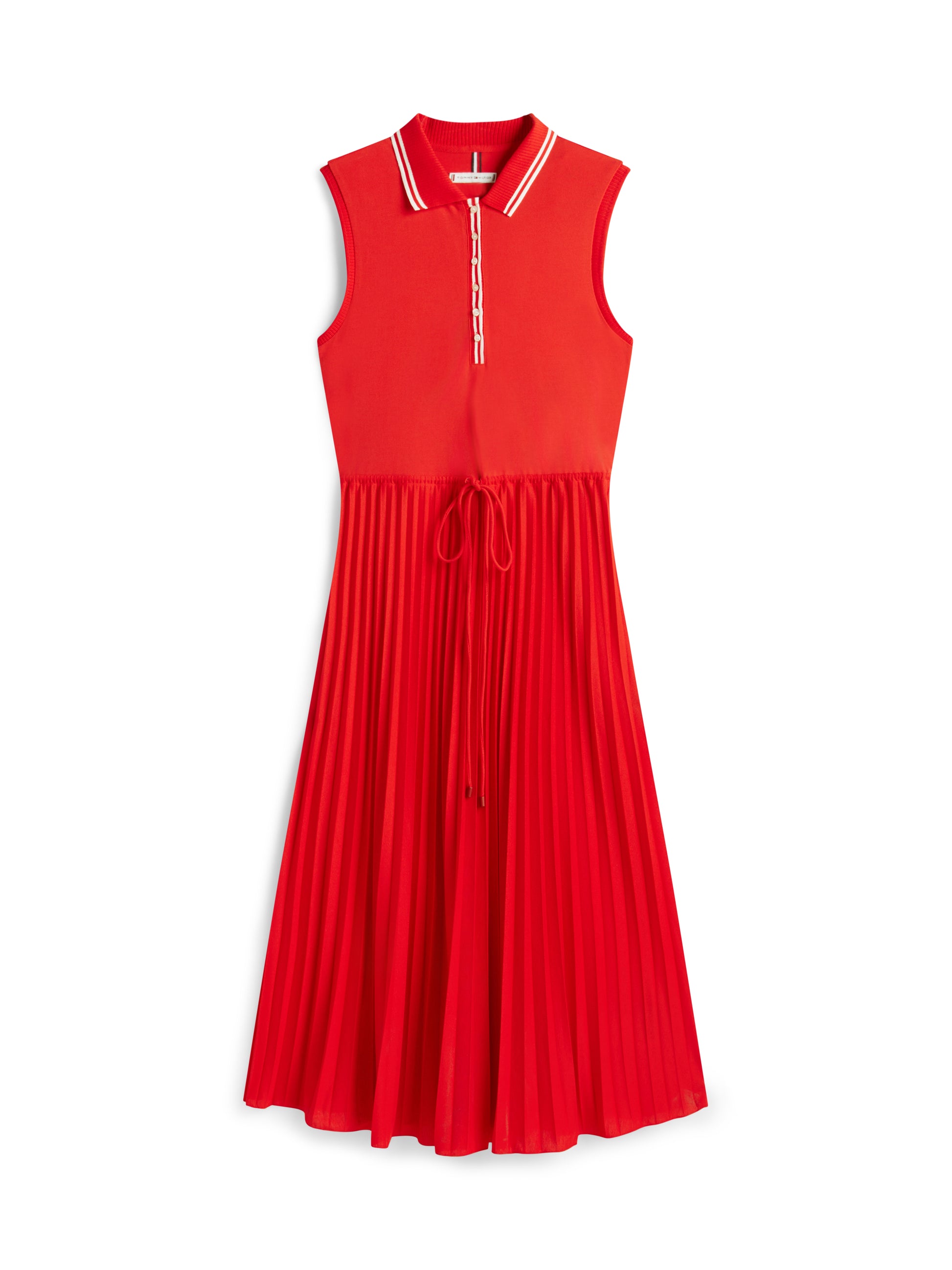 Tommy Hilfiger Pleated Polo Dress - Fireworks