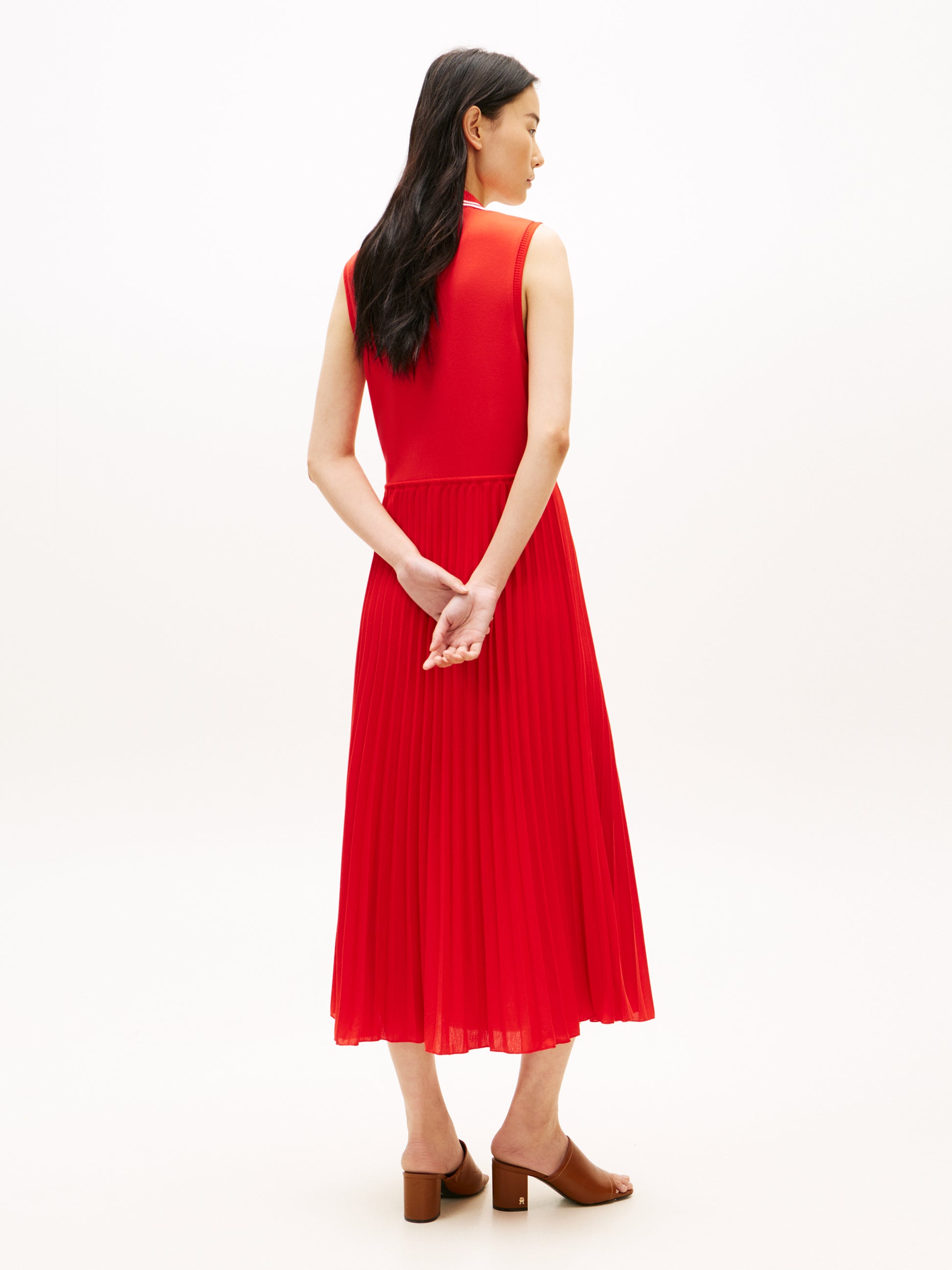 Tommy Hilfiger Pleated Polo Dress - Fireworks