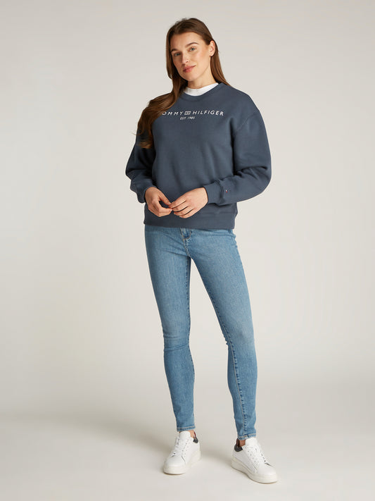 AW24 TH Modern Crop Logo Sweatshirt