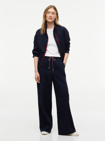 Tommy Hilfiger Wide Leg Trousers Dark Blue