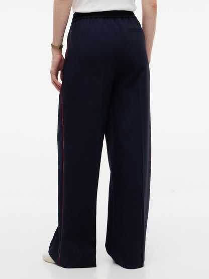 Tommy Hilfiger Wide Leg Trousers Dark Blue