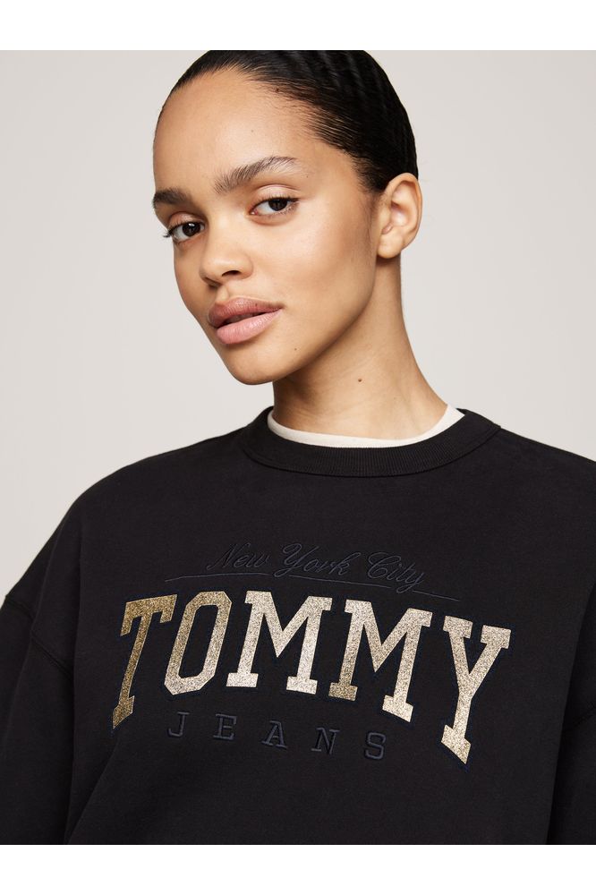 AW24 TH TJW Glitter Logo Sweatshirt