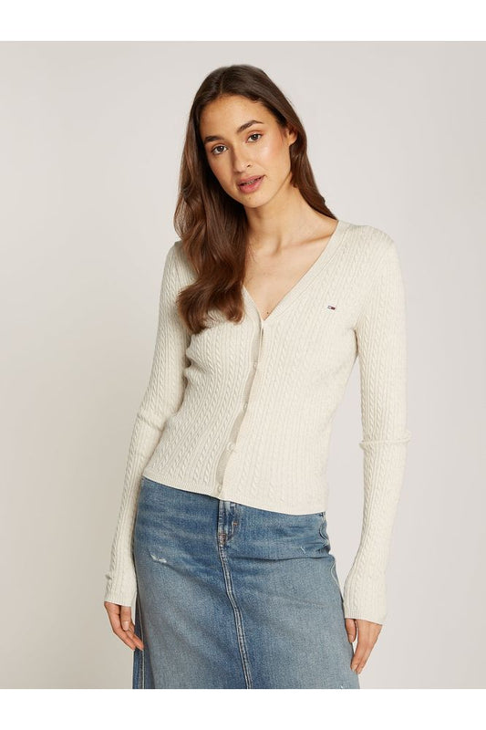 AW24 TH TJW Cable Essential Cardigan