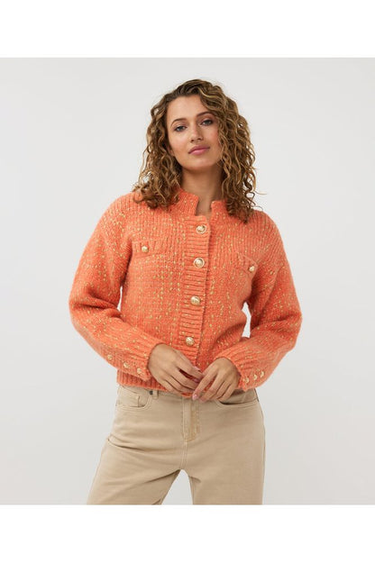 AW24 Esqualo Lurex Buttons Cardigan