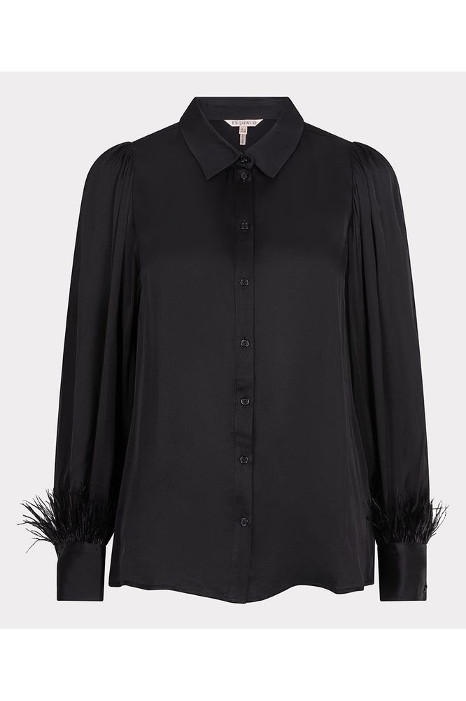 AW24 Esqualo Basic Satin Feathers Blouse