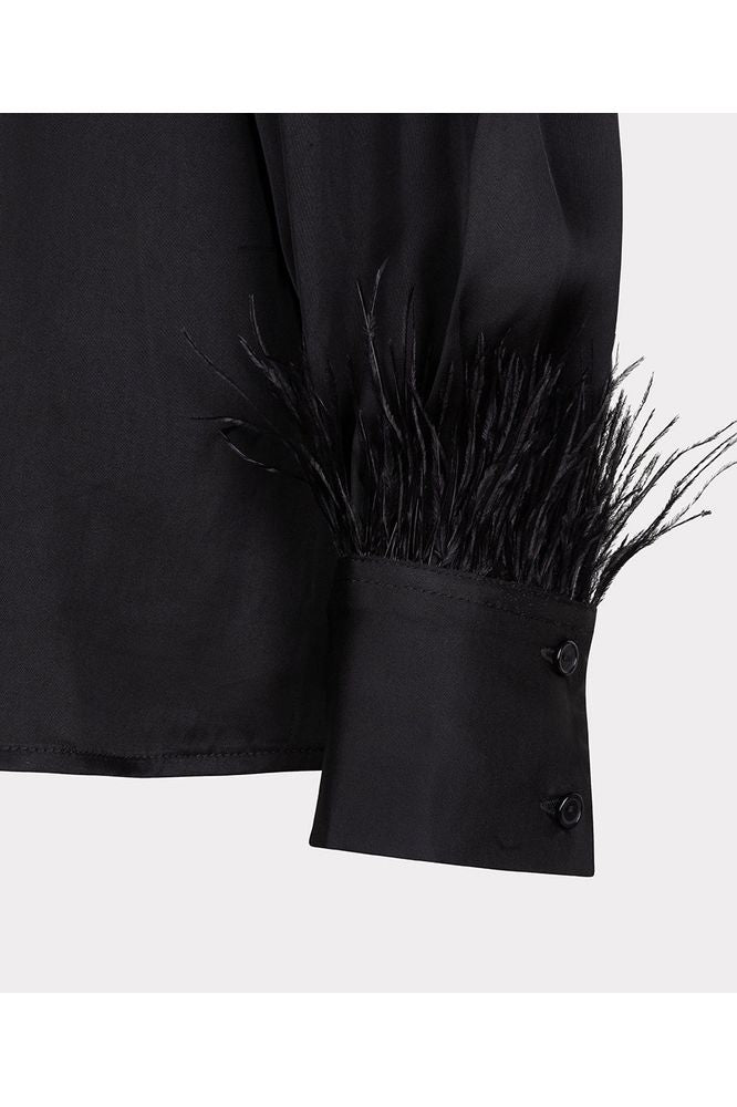 AW24 Esqualo Basic Satin Feathers Blouse