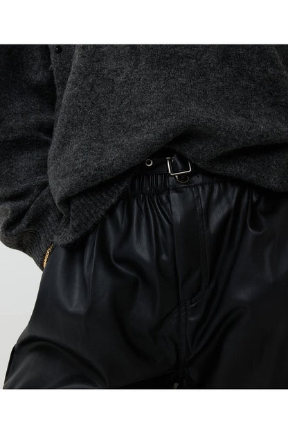 AW24 Esqualo Vegan Leather Shorts